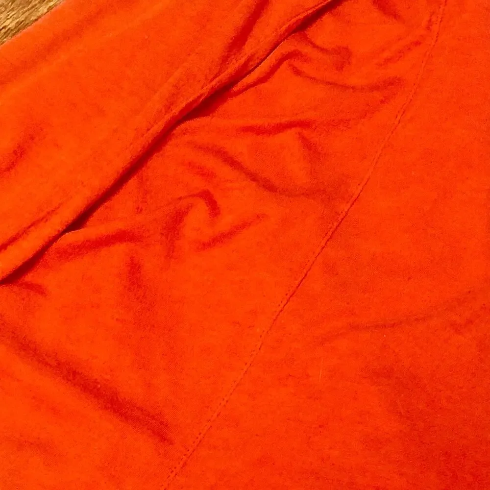 Free People Orange Long Sleeve Open Back Criss-Cross Strap Blouse Size XS